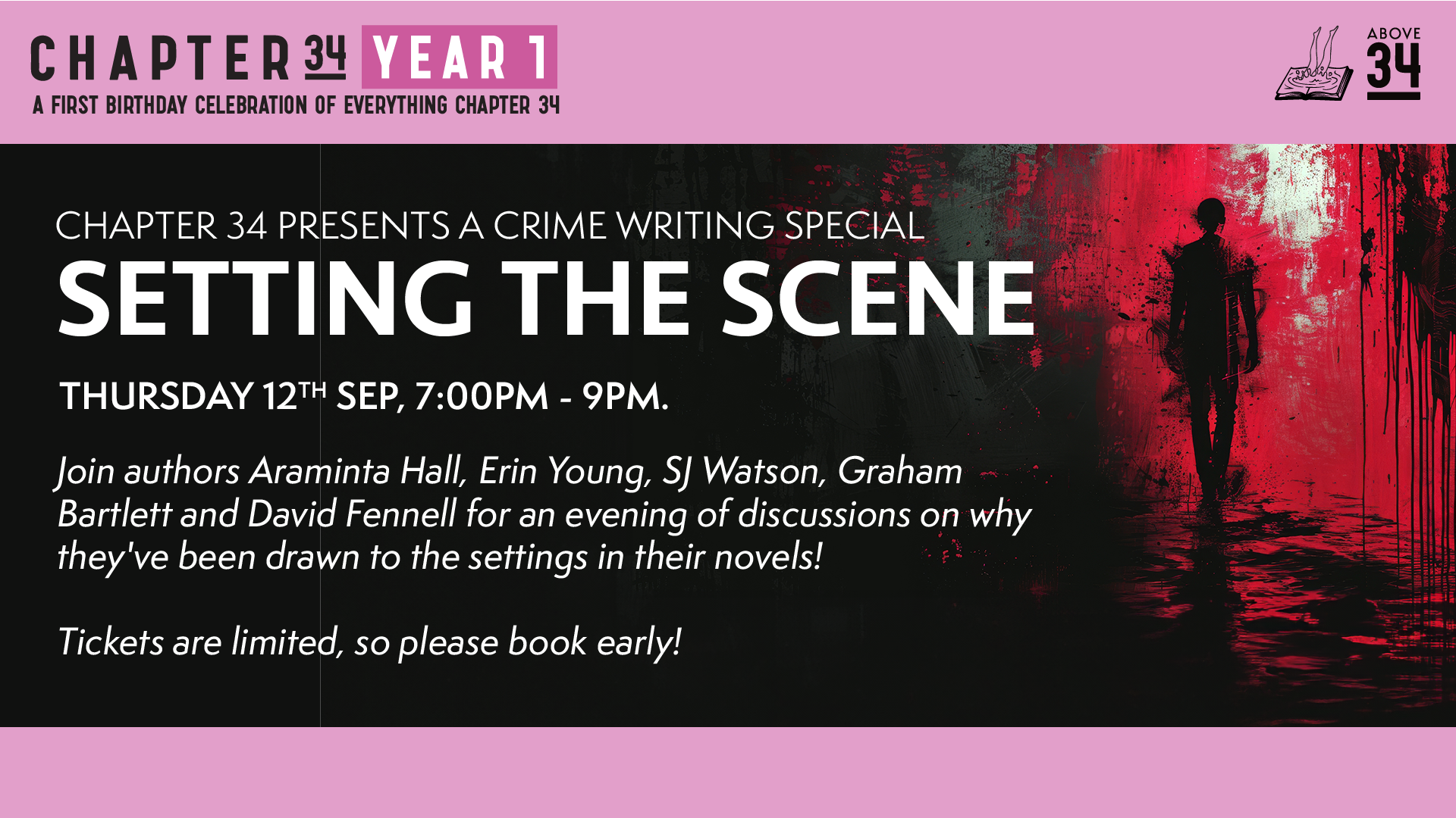 SETTING THE SCENE - CRIME WRITING SPECIAL - YEAR ONE EVENT!